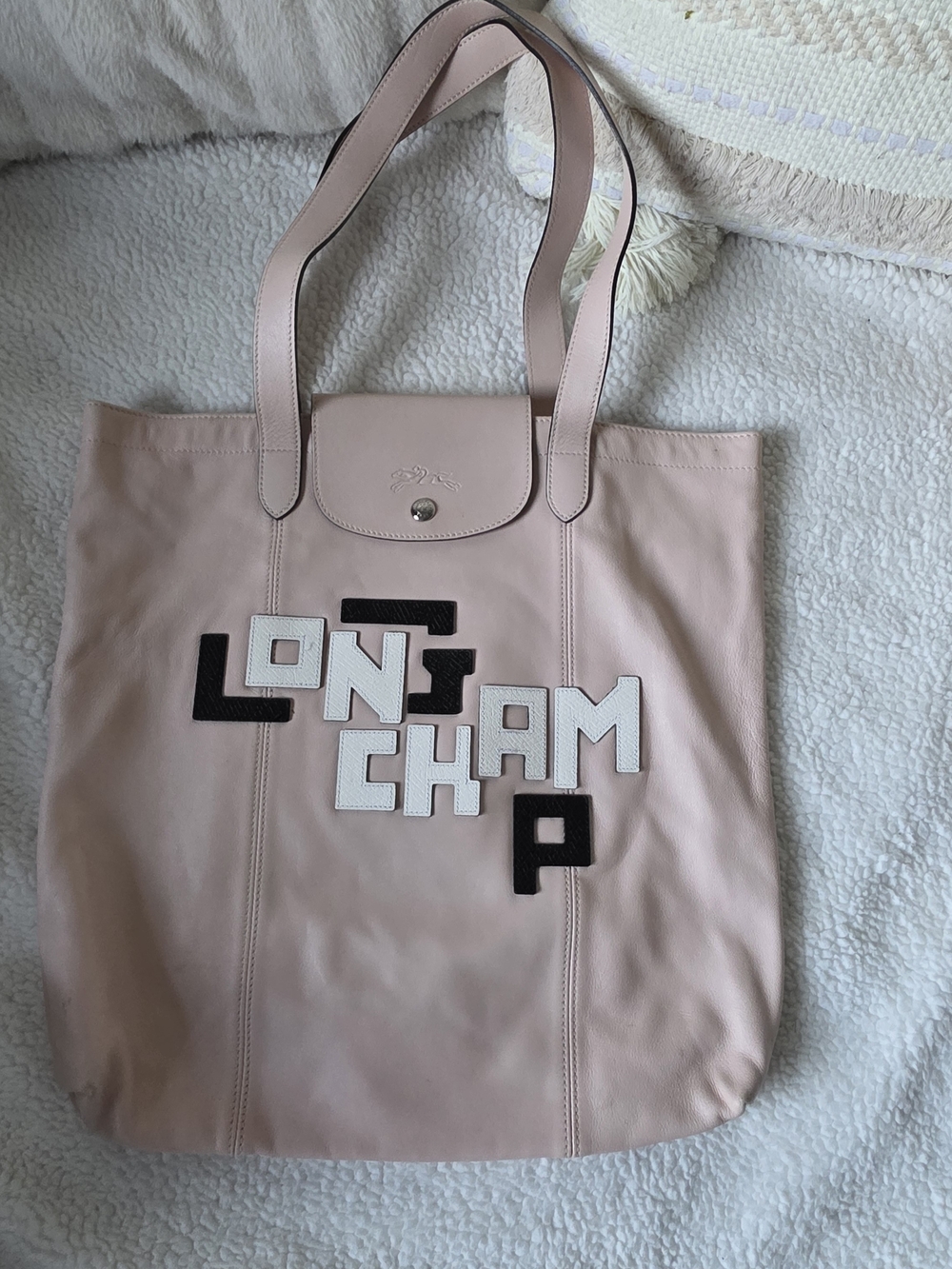 Longchamp Le Pliage tote bag in pale pink